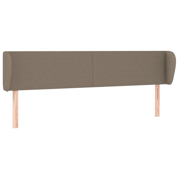 vidaXL Tête de lit avec oreilles Taupe 163x23x78/88 cm Tissu