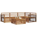 vidaXL Ensemble de canapés d'extérieur 5 Pièces Naturel