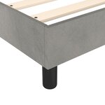 vidaXL Cadre de lit gris clair 140x190 cm velours