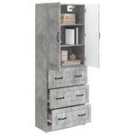 vidaXL Ensemble de Meubles 2 Pièces Gris béton 66 x 34 5 x 87 cm