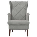 vidaXL Fauteuil Gris clair Velours