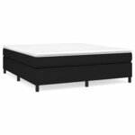 vidaXL Cadre de lit sans matelas noir 160x200 cm tissu