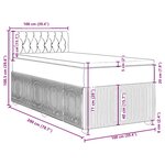 vidaXL Sommier à lattes de lit avec matelas Noir 100x200 cm Velours
