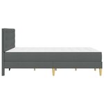 vidaXL Cadre de lit avec matelas Gris foncé 140 x 200 cm Tissu
