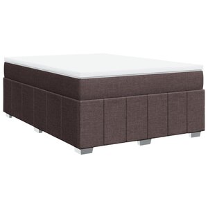vidaXL Sommier à lattes de lit avec matelas Marron foncé 160x200 cm