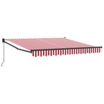 vidaXL Auvent Rétractable Rouge et Blanc 300 x 250 cm