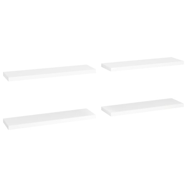 vidaXL Étagères murales flottantes 4 Pièces blanc 90x23 5x3 8 cm MDF