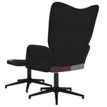 vidaXL Chaise de relaxation avec tabouret Patchwork Tissu