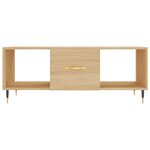 vidaXL Table basse chêne sonoma 102x50x40 cm bois d'ingénierie