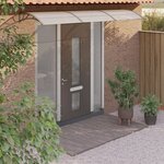 vidaXL Auvent de porte Gris 300x75 cm Polycarbonate