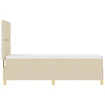vidaXL Lit à ressorts avec tête de lit Crème 80 x 200 cm tissu
