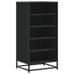 vidaXL Étagère à chaussures noir 48x38x97 5 cm bois d'ingénierie