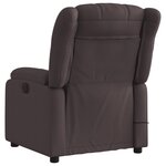 vidaXL Fauteuil de massage inclinable Marron foncé Tissu