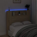 vidaXL Tête de lit avec étagère Chêne Sonoma 120 x 16 5 x 103 5 cm