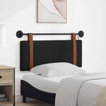 vidaXL Tête de lit suspendue Avec lumière LED Noir PU antique