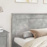 vidaXL Tête de lit Gris béton 180 cm Bois d'ingénierie