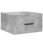 vidaXL Table de chevet murale gris béton 35x35x20 cm