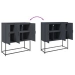 vidaXL Buffet haut anthracite 100 5x39x107 cm acier