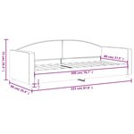 vidaXL Lit de repos sans matelas crème 80x200 cm tissu