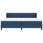 vidaXL Lit à ressorts avec matelas Bleu 200 x 200 cm tissu