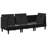 vidaXL Ensemble de meubles pour le salon 3 Pièces Noir Velours