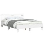 vidaXL Cadre de lit sans matelas blanc 120x190 cm