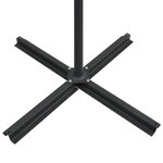 vidaXL Parasol de jardin en porte-à-faux avec lumières LED terre cuite