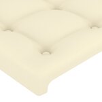 vidaXL Tête de lit à LED Crème 200x5x78/88 cm Similicuir