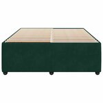 vidaXL Cadre de lit sans matelas vert foncé 160x200 cm velours