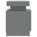 vidaXL Table de chevet Gris 45x35x52 cm Bois d'ingénierie