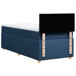 vidaXL Sommier à lattes de lit avec matelas Bleu 80x200 cm Tissu