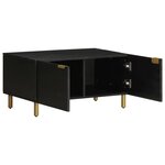 vidaXL Table basse Noir 80x50x40 cm Bois d'ingénierie