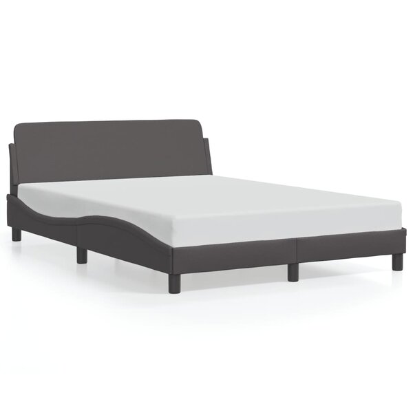 vidaXL Cadre de lit Dover gris 140x200 cm similicuir