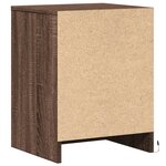 vidaXL Armoire de chevet et lumières LED chêne marron bois ingénierie