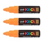 Marqueur pointe large conique PC7M O Orange x 3 POSCA