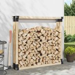 Aide à l'empilement de bois de chauffage 12 Pièces Anthracite Acier