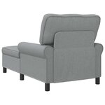 vidaXL Chaise longue avec coussin Gris clair 91 x 157 x 91 cm tissu