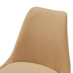 Lot de 2 chaises de salle à manger salon design moderne cuisine velours côtelé jaune moutarde 03_0009615