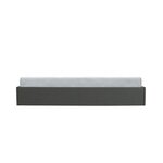 Lit coffre adulte - Tissu gris foncé - Sommier inclus - 140 x 190 cm