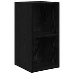 vidaXL Meuble TV mural 2 Pièces Chêne Noir 37 x 37 x 72 cm