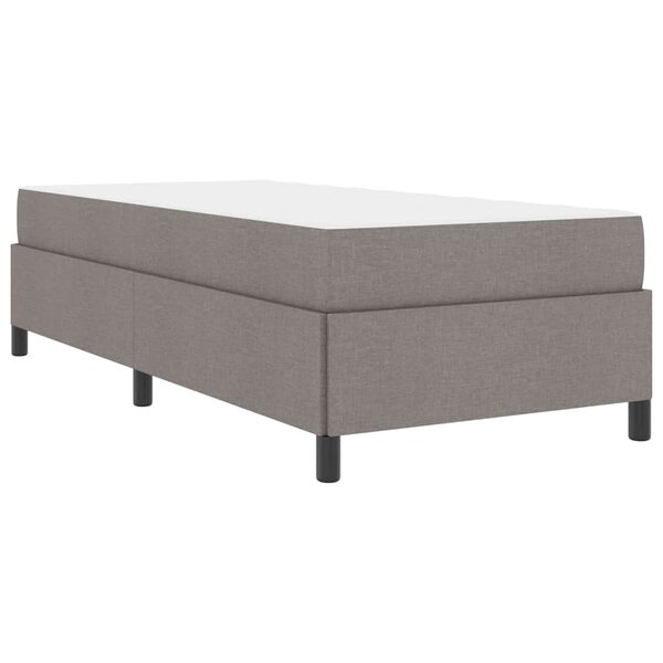 vidaXL Lit à ressorts Crème  Noir 90 x 200 cm Tissu  Bois Engineered