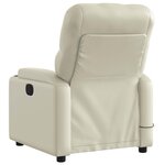 vidaXL Fauteuil inclinable de massage Crème Similicuir