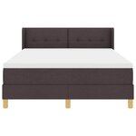 vidaXL Lit à ressorts avec matelas Marron foncé 200 x 160 cm Polyester