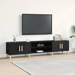 vidaXL Meuble TV Chêne noir 180 x 31.5 x 40 cm Bois d'ingénierie