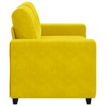 Canapé love seat vidaXL jaune 120 cm en velours