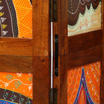 vidaXL Paravent Marron 105 x 160 cm Bois d'acacia massif