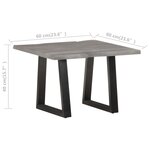 vidaXL Table basse avec bord naturel 60x60x40 cm Bois d'acacia massif