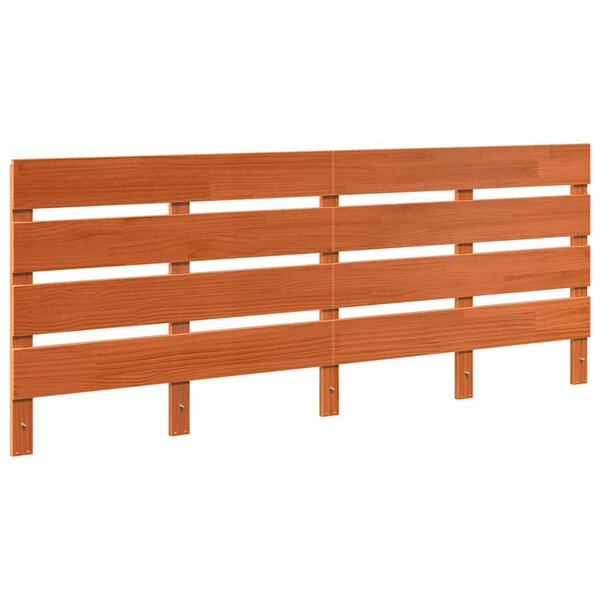 vidaXL Tête de lit Brun cire 200 5 x 3 x 80 cm Pin massif