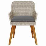 vidaXL Chaise de jardin 2 Pièces Gris clair 55 x 62 5 x 82 cm polyrotin