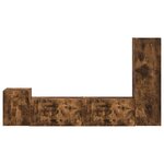 vidaXL Ensemble meuble TV 4 Pièces Chêne fumé Bois d'ingénierie